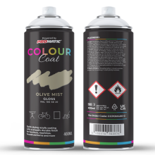 ProMatic Colour Coat Olive Mist RAL 100 60 20 Gloss 1K Acrylic Spray Paint 400ml