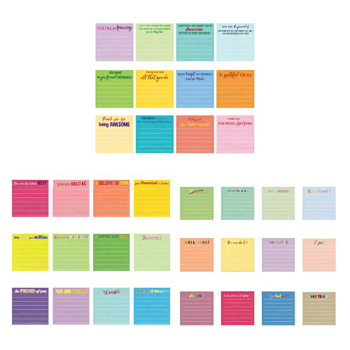 Bloc-notes de forme carrée colorée, 360 feuilles, adhésif-1 1