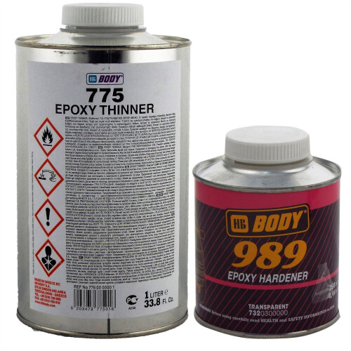 HB Body Epoxy Primer Kit Includes 1 x 1L Epoxy Thinner 1 x 250ml Epoxy Hardener