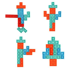 (Style d) Fidget Toy Anti-stress Puzzle Shape Bubble Sensory Stress Relief Toy Autism Special Needs Decompression Relax Pressure