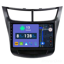 RoverOne 8G+128G Car Radio Stereo Wireless CarPlay Android Auto GPS Sat Navi Head Unit for Chevrolet Sail 2015 - 2018