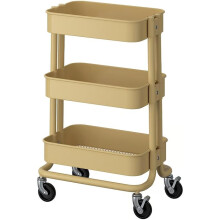ikea Beige-Yellow Storage Trolley 28x38x61cm