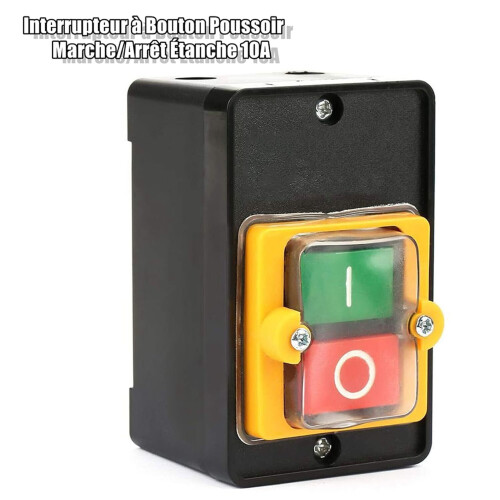 Waterproof Push Button Switch AC 220V 380V 10A Single Phase Three Phase Power Control Switch with Housing, On Off Contro 2
