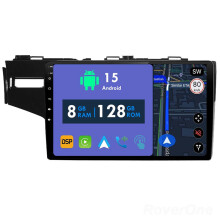 RoverOne 8G+128G Car Radio Stereo Wireless CarPlay Android Auto GPS Sat Navi Head Unit for Honda Jazz 3 2015 - 2020 Fit 3 GP GK 2013 - 2020