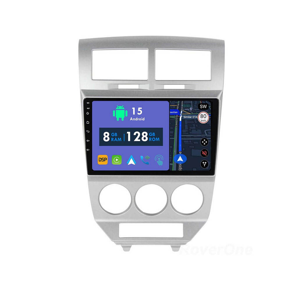 Roverone 8G+128G Car Radio Stereo Wireless Carplay Android Auto Gps Sat Navi Head Unit For Dodge Caliber 2007 - 2010 712110215938