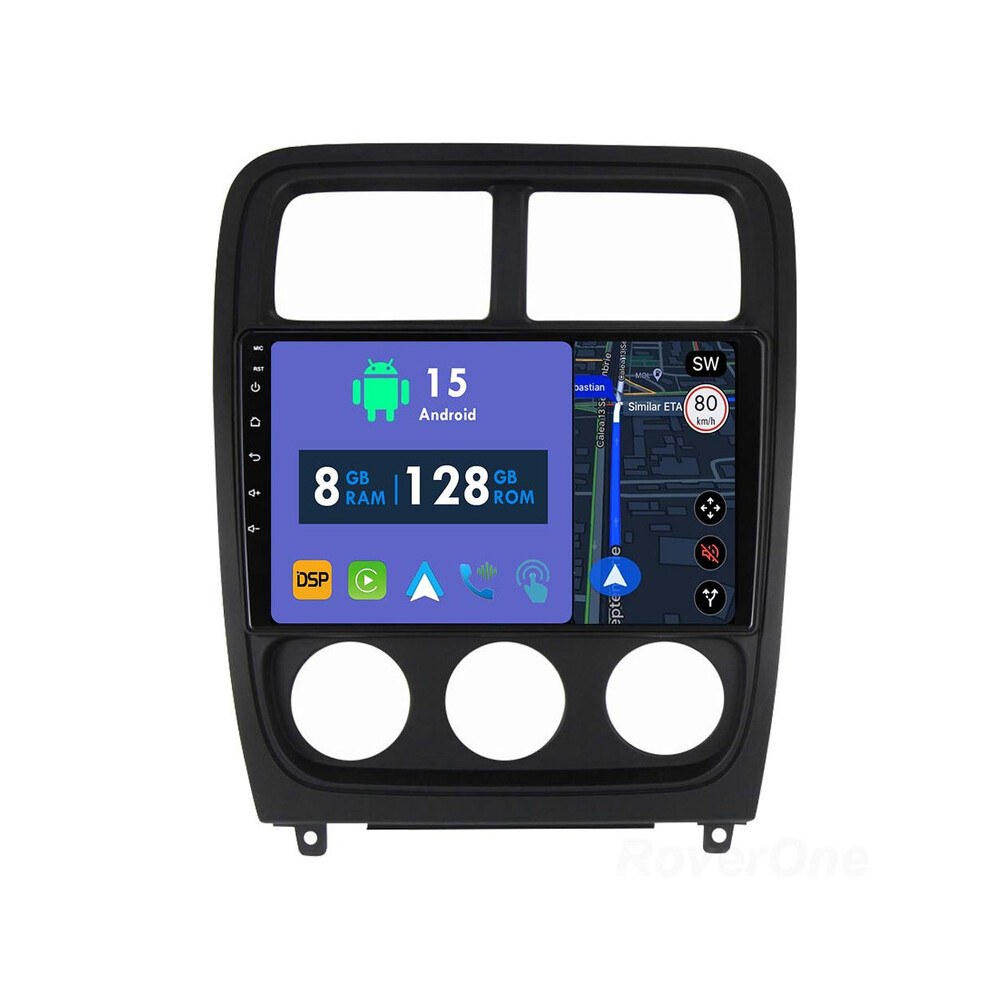 Roverone 8G+128G Car Radio Stereo Wireless Carplay Android Auto Gps Sat Navi Head Unit For Dodge Caliber Pm 2009 - 2013 712110215945
