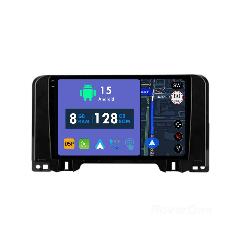 Roverone 8G+128G Car Radio Stereo Wireless Carplay Android Auto Gps Sat Navi Head Unit For Citroen C3 2022 - 2023 786354255906