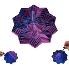 3D Printed Expanded Sensory Fidget Star, Sensory Fidget Star with Handle, Colorful Whirling Spiral Design, for Office desks as a Stress-Relief Gifts