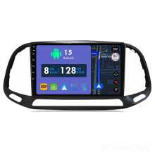 RoverOne 8G+128G Car Radio Stereo Wireless CarPlay Android Auto GPS Sat Navi Head Unit for Fiat Doblo 2015 - 2019