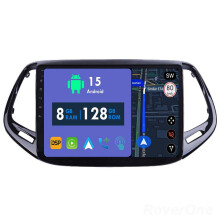 RoverOne 8G+128G Car Radio Stereo Wireless CarPlay Android Auto GPS Sat Navi Head Unit for Jeep Compass 2 MP 2016 - 2018