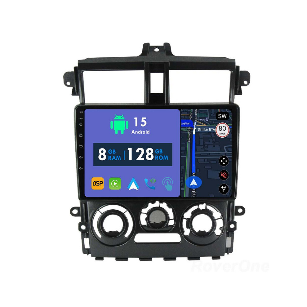 Roverone 8G+128G Car Radio Stereo Wireless Carplay Android Auto Gps Sat Navi Head Unit For Mitsubishi Colt 2007 - 2012 786354253636