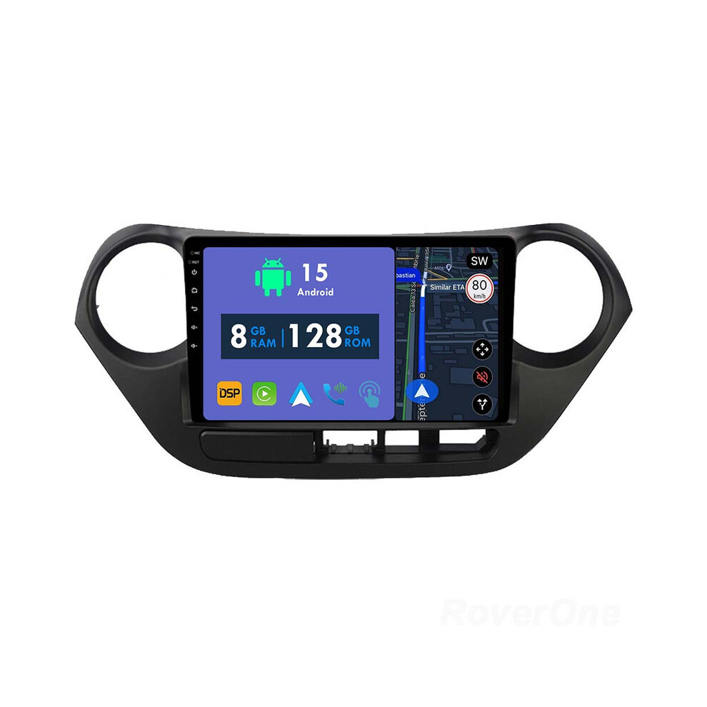 Roverone 8G+128G Car Radio Stereo Wireless Carplay Android Auto Gps Sat Navi Head Unit For Hyundai I10 2 2013 - 2016 712110216621