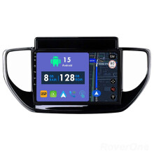 RoverOne 8G+128G Car Radio Stereo Wireless CarPlay Android Auto GPS Sat Navi Head Unit for Hyundai Solaris 2 II 2020 - 2021