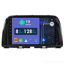 RoverOne 8G+128G Car Radio Stereo Wireless CarPlay Android Auto GPS Sat Navi Head Unit for Mazda CX5 CX-5 CX 5 2012 - 2015