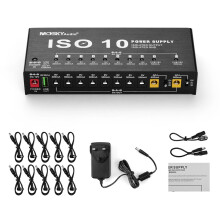 UK Mosky ISO 10 Outputs Guitar Effect Pedal Board Power Supply 9V 12V 18V Cable