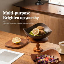 Beautiful Wood Grains Serving Dish Fruit Bowl For-Peach wood