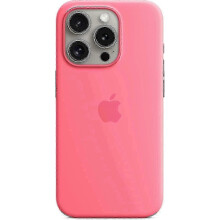 (Pink) For Apple Iphone 15 Pro Silicone Case With Magsafe