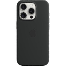 (Black) For Apple Iphone 15 Pro Silicone Case With Magsafe