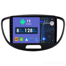 RoverOne 8G+128G Car Radio Stereo Wireless CarPlay Android Auto GPS Sat Navi Head Unit for Hyundai i10 2007 - 2013