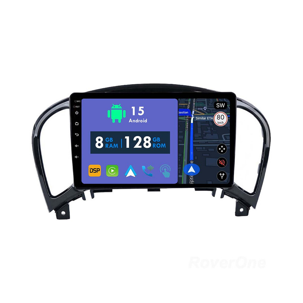 Roverone 8G+128G Car Radio Stereo Wireless Carplay Android Auto Gps Sat Navi Head Unit For Nissan Juke 2010 - 2014 786354253797