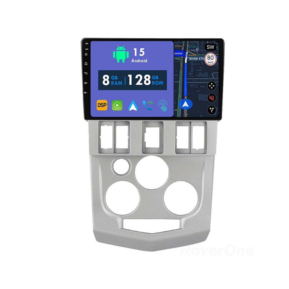Roverone 8G+128G Car Radio Stereo Wireless Carplay Android Auto Gps Sat Navi Head Unit For Renault Logan 1 2004 - 2009 786354254374