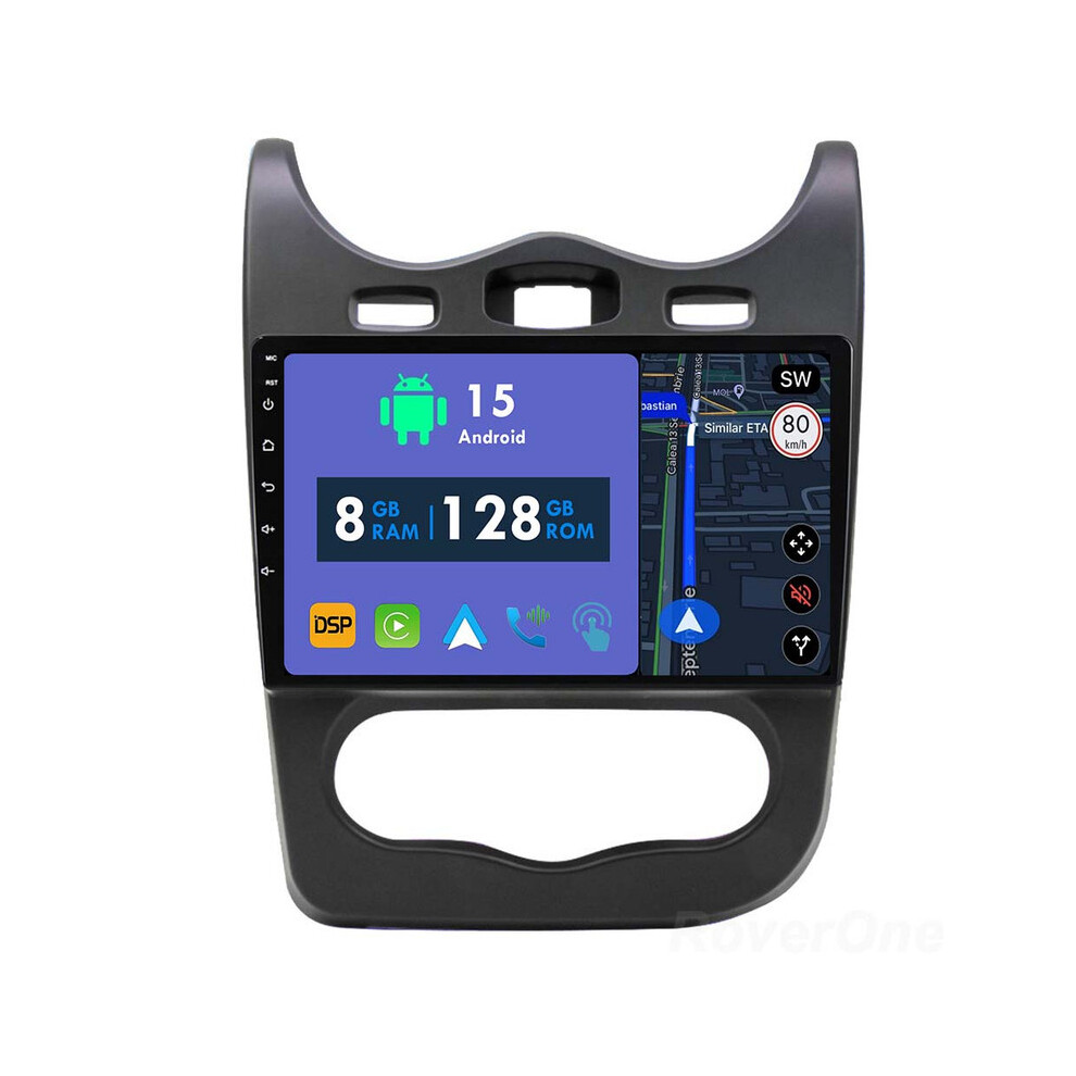 Roverone 8G+128G Car Radio Stereo Wireless Carplay Android Auto Gps Sat Navi Head Unit For Renault Sandero 2013 2014 786354254404