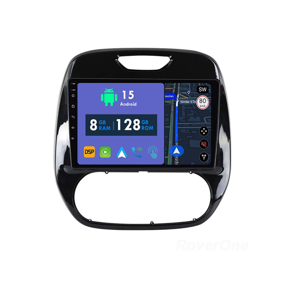 Roverone 8G+128G Car Radio Stereo Wireless Carplay Android Auto Gps Sat Navi Head Unit For Renault Captur 2016 - 2019 786354254336