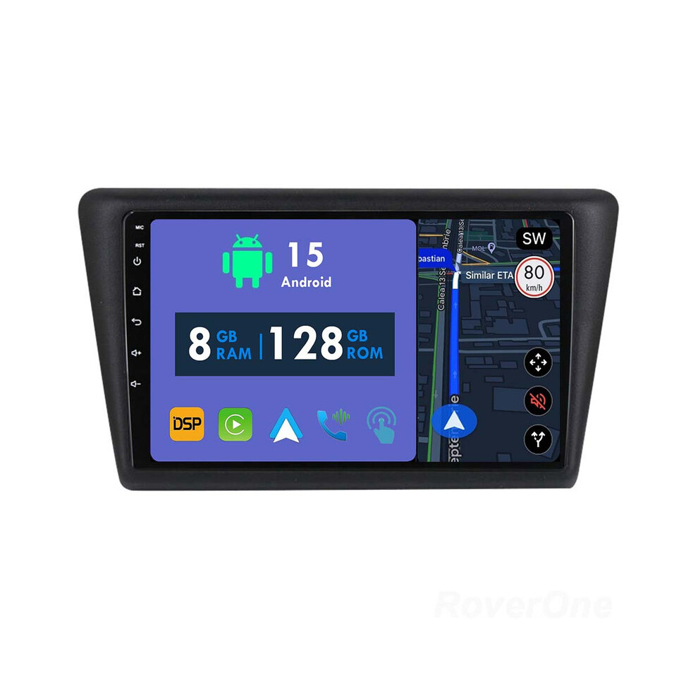 Roverone 8G+128G Car Radio Stereo Wireless Carplay Android Auto Gps Sat Navi Head Unit For Skoda Rapid 2013 - 2017 786354254510