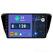 RoverOne 8G+128G Car Radio Stereo Wireless CarPlay Android Auto GPS Sat Navi Head Unit for Skoda Superb 3 2015 - 2019