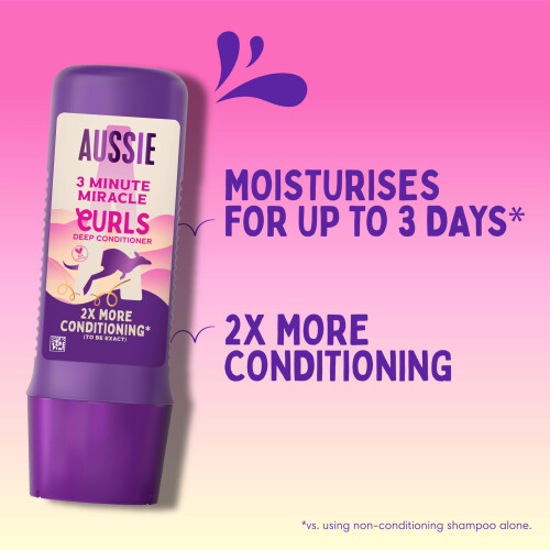 Aussie Aussie Curls Bundle: Bouncy Curls Shampoo 300ml, 3 Minute Miracle Deep Conditioner 250ml, Aussie Work That Cream 160ml 2