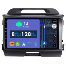 RoverOne 8G+128G Car Radio Stereo Wireless CarPlay Android Auto GPS Sat Navi Head Unit for Kia Sportage 3 SL 2010 - 2016