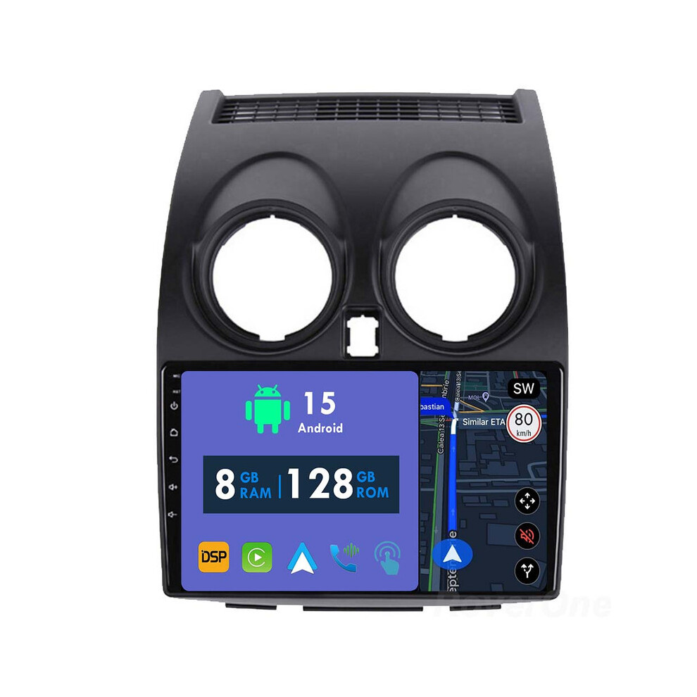 Roverone 8G+128G Car Radio Stereo Wireless Carplay Android Auto Gps Sat Navi Head Unit For Nissan Qashqai 1 J10 2006 - 2013 786354253889