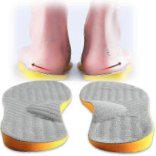 (Size 41 42, Grey) Corrective Supination Insoles for Men & Women - Orthotic Inserts for Over Supination Foot Alignment Support_qlsg
