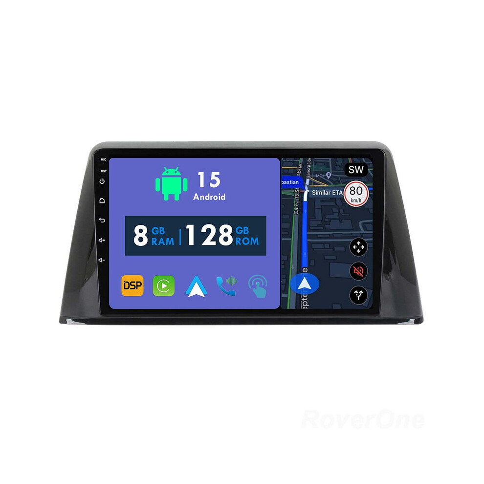 Roverone 8G+128G Car Radio Stereo Wireless Carplay Android Auto Gps Sat Navi Head Unit For Peugeot 308 2016 - 2018 786354254206