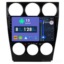 RoverOne 8G+128G Car Radio Stereo Wireless CarPlay Android Auto GPS Sat Navi Head Unit for Mazda 6 2002 - 2008