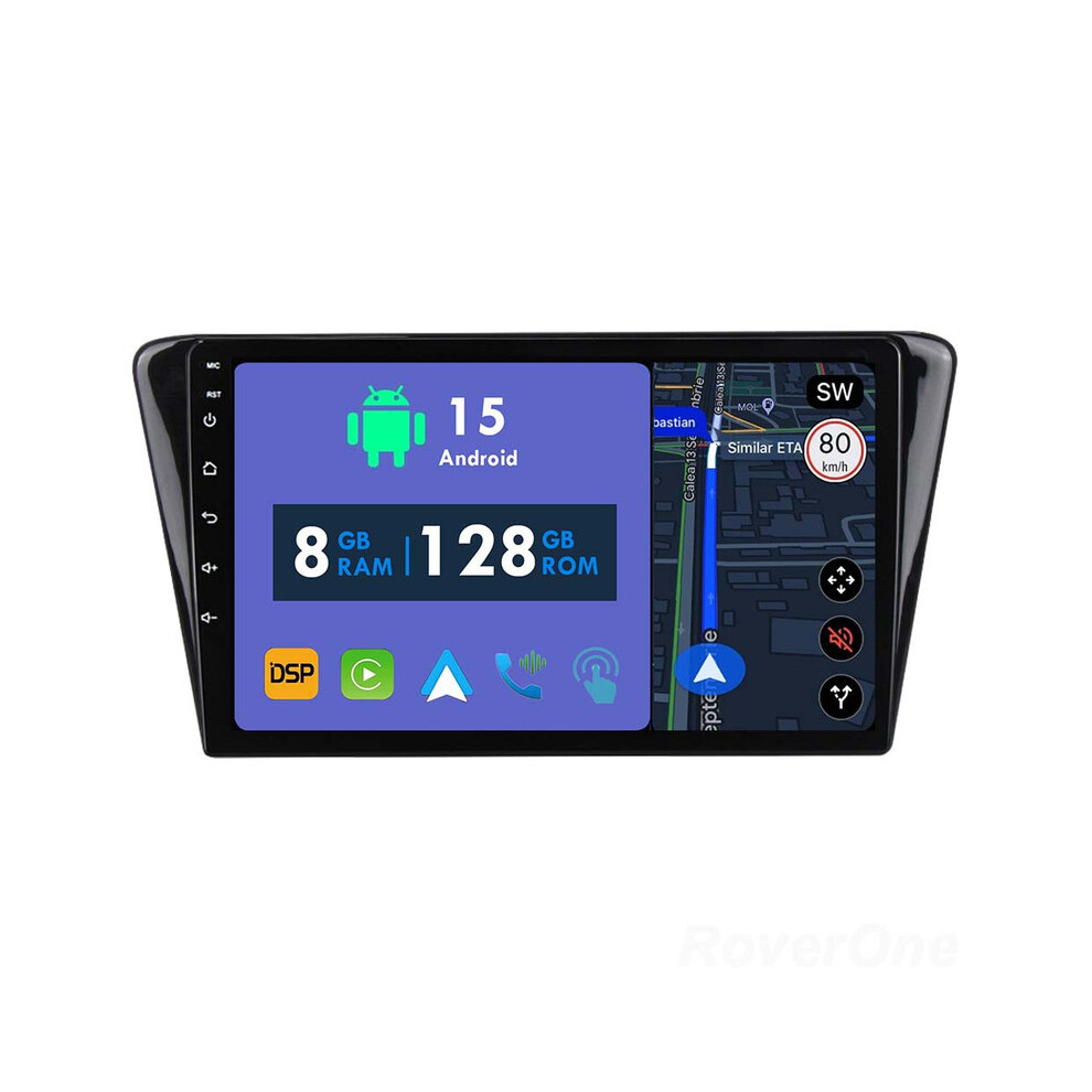 Roverone 8G+128G Car Radio Stereo Wireless Carplay Android Auto Gps Sat Navi Head Unit For Peugeot 408 2014 - 2018 786354254237