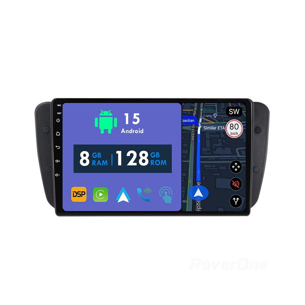 Roverone 8G+128G Car Radio Stereo Wireless Carplay Android Auto Gps Sat Navi Head Unit For Seat Ibiza 6J Iv 4 2008 - 2015 786354254435