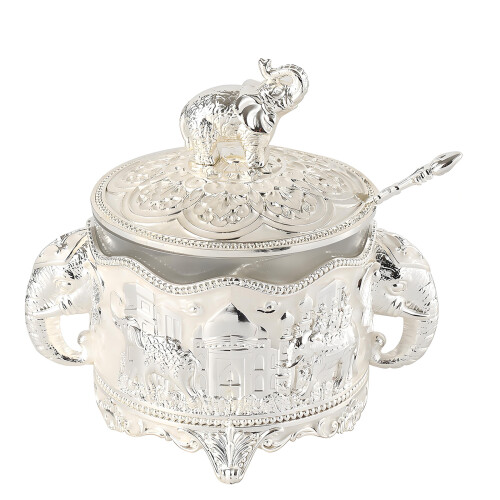 Multifunctional Sugars Salt Holder Elephant Shaped Glass And