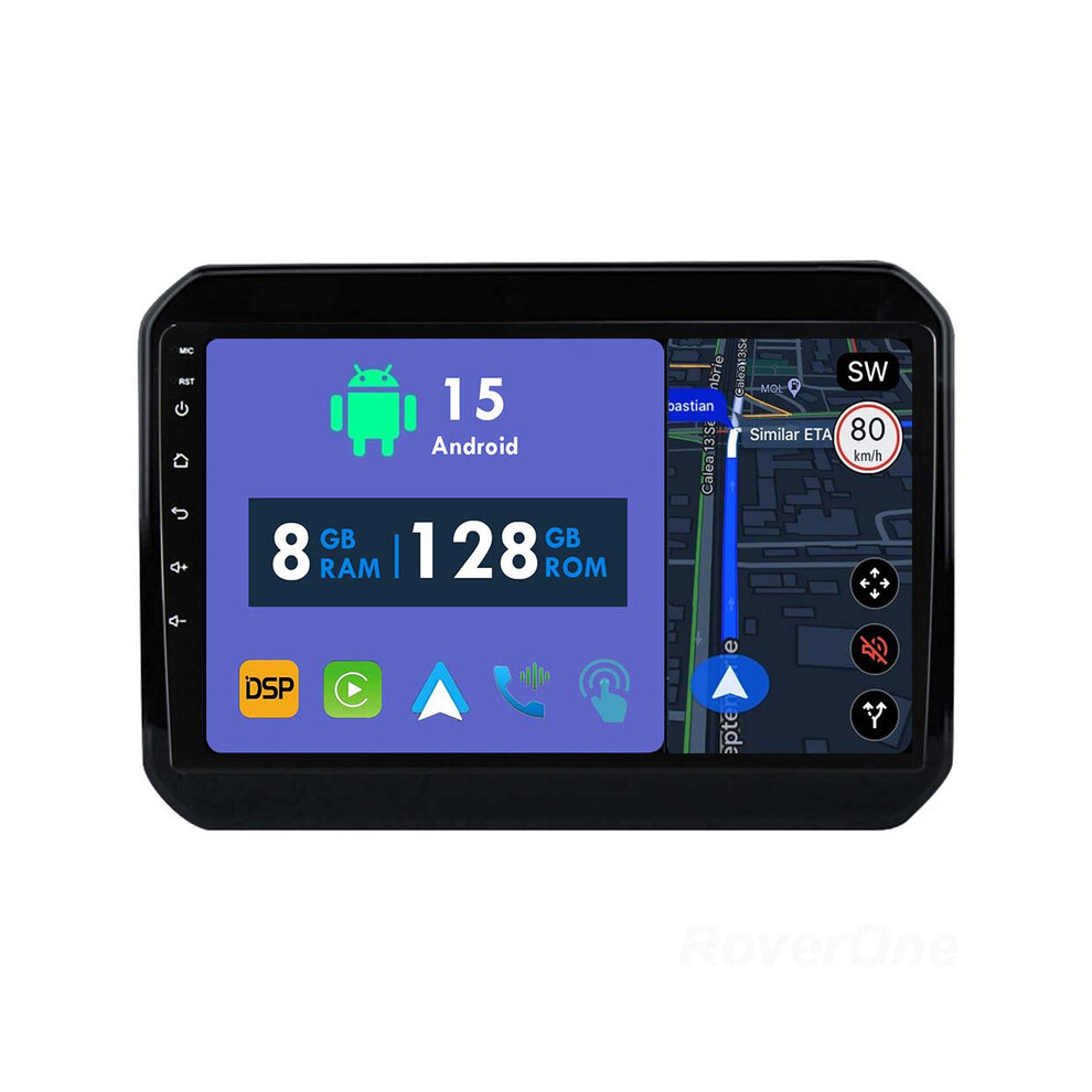 Roverone 8G+128G Car Radio Stereo Wireless Carplay Android Auto Gps Sat Navi Head Unit For Suzuki Ignis 2016 - 2020 786354254824