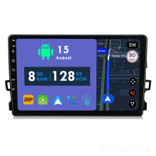 RoverOne 8G+128G Car Radio Stereo Wireless CarPlay Android Auto GPS Sat Navi Head Unit for Toyota Auris 1 E150 2006 - 2012