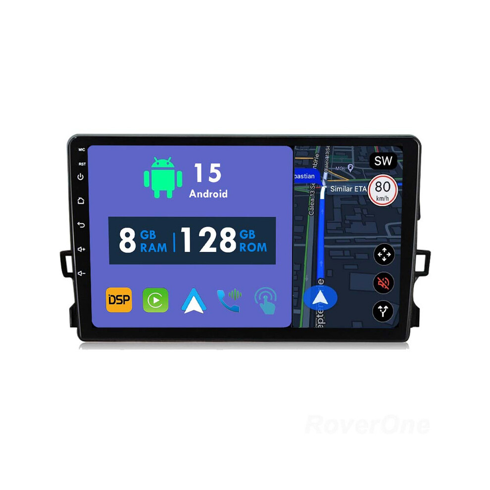 Roverone 8G+128G Car Radio Stereo Wireless Carplay Android Auto Gps Sat Navi Head Unit For Toyota Auris 1 E150 2006 - 2012 786354255203