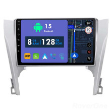 RoverOne 8G+128G Car Radio Stereo Wireless CarPlay Android Auto GPS Sat Navi Head Unit for Toyota Camry 7 XV 50 55 2011 - 2014