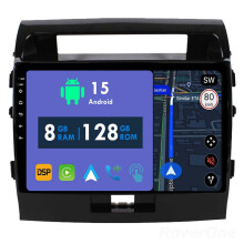 RoverOne 8G+128G Car Radio Stereo Wireless CarPlay Android Auto GPS Sat Navi Head Unit for Toyota Land Cruiser 11 200 2007 - 2015