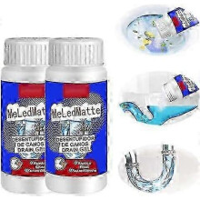 1-3x Powerful Pipe Dredging Agent Meledmatte, Toilet Drain Cleaner Clog Remover, Pipeline Dredging Agent for Kitchen Toilet Pipeline Quick Cleaning 20