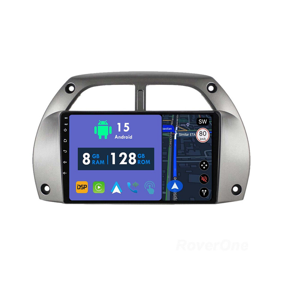 Roverone 8G+128G Car Radio Stereo Wireless Carplay Android Auto Gps Sat Navi Head Unit For Toyota Rav4 2 Ca20 Ca20w Xa20 2000 - 2003 786354255678
