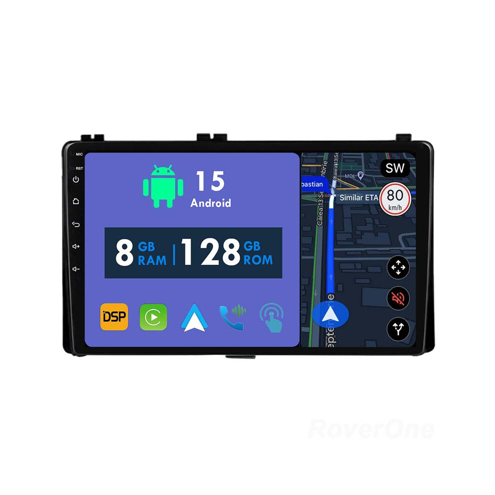 Roverone 8G+128G Car Radio Stereo Wireless Carplay Android Auto Gps Sat Navi Head Unit For Toyota Corolla Auris E180 2017 2018 2019 786354256156
