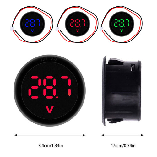 Voltage Meter 2 Wire Design Suitable For Electrical-Blue