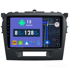 RoverOne 8G+128G Car Radio Stereo Wireless CarPlay Android Auto GPS Sat Navi Head Unit for Suzuki Vitara 4 2014 - 2018