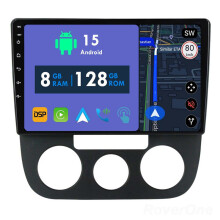 RoverOne 8G+128G Car Radio Stereo Wireless CarPlay Android Auto GPS Sat Navi Head Unit for Volkswagen Jetta 5 2005 - 2010