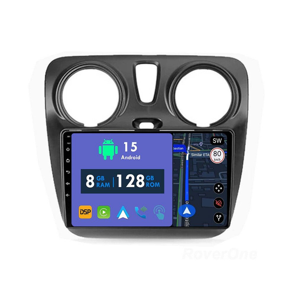 Roverone 8G+128G Car Radio Stereo Wireless Carplay Android Auto Gps Sat Navi Head Unit For Renault Dokker 2012-2020 786354256767